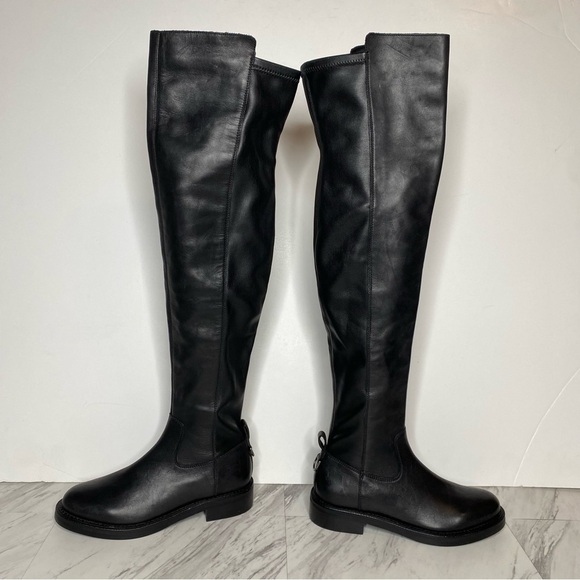 Sam Edelman Narisa Black Leather Over The Knee Boot 7M - Picture 10 of 16